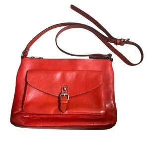 Patricia Nash Red Leather Crossbody Bag
